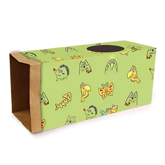 Tunel de Papel para Gatos Verde