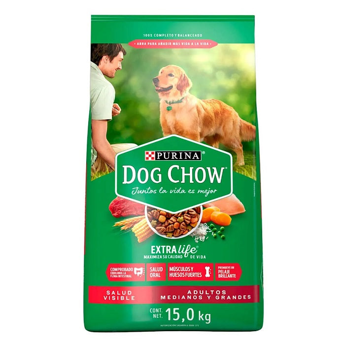 Dog Chow Adulto Raza Mediana y Grandes 15Kg