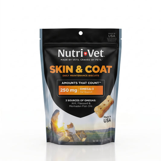 Galletas NutriVet para perros soporte de piel y pelaje