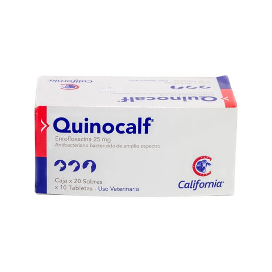 Quinocalf Enrofloxacina 25MG 200TAB