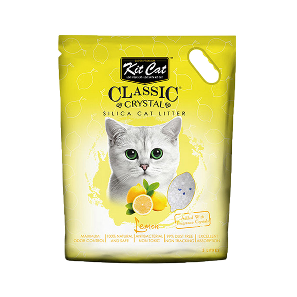 Arena para Gato KitCat De Cristales Olor Limón 5 L