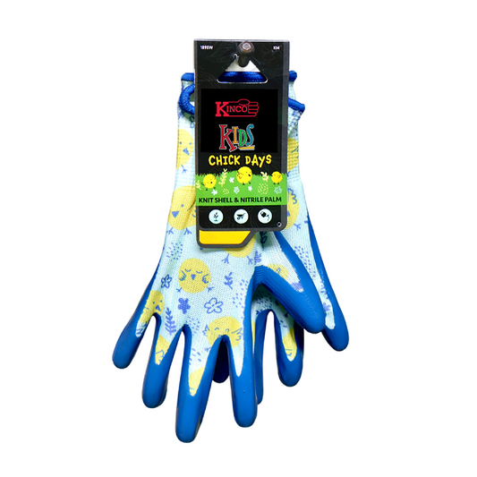 Guantes De Niños Azul Con Aves Amarillas-M