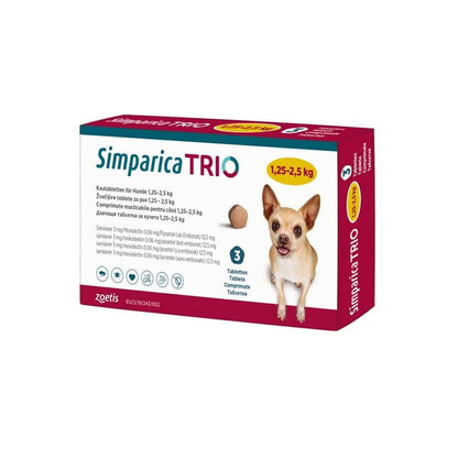Desparasitante Externo Para Perros Simparica Trio 1 Tableta