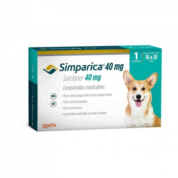 Desparasitante Externo Para Perros Simparica 1 Tableta