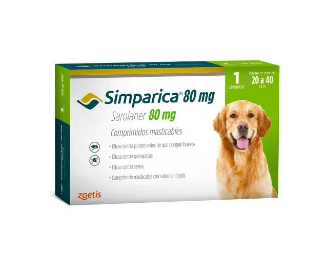 Desparasitante Externo Para Perros Simparica 1 Tableta