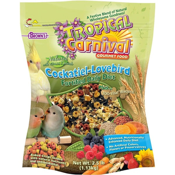 Snack Browns Tropical Carnival Natural Cacatillo Periquito 2.5