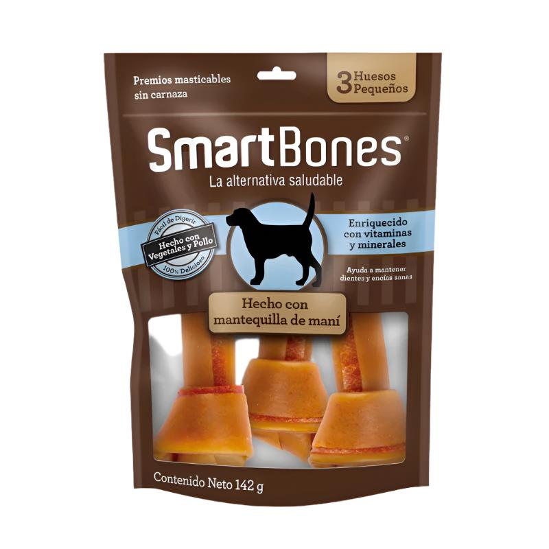 Snack Smartbones Mantequilla de Maní Pequeños 3 unidades