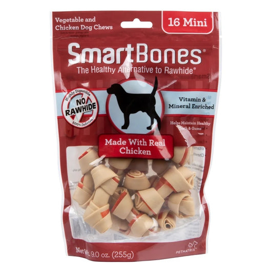 Snack Smartbones Pollo Mini 16 unidades