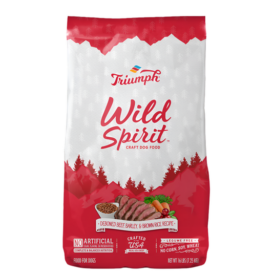 Alimento Para Perro Triumph Wild Spirit Carne, Cebada, Arroz Integral 16LB