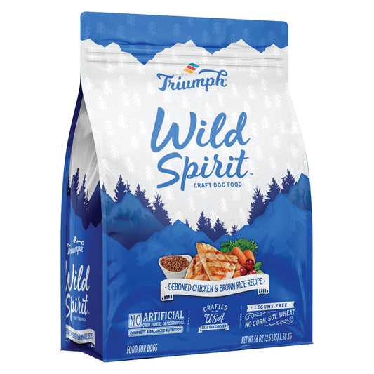 Alimento Para Perro Triumph Wild Spirit Pollo Deshuesado Y Arroz Integral 3.5lb