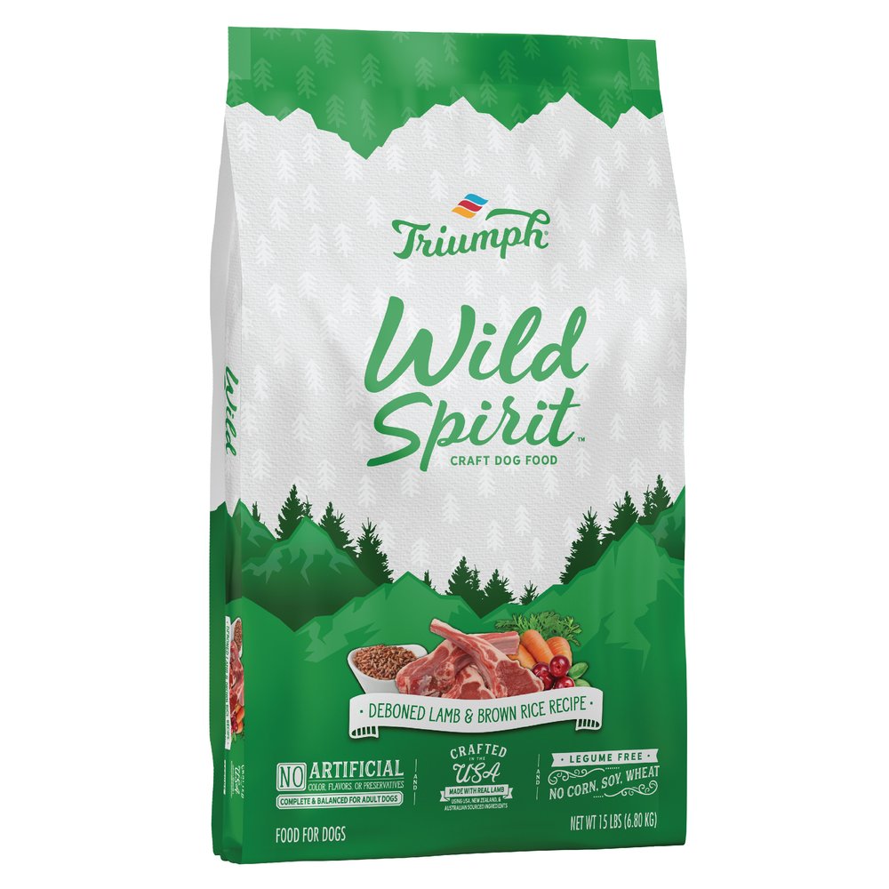 Alimento Para Perro Triumph Wild Spirit Cordero Deshuesado Arroz Integral 15lb