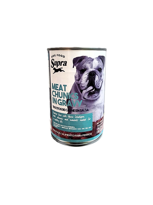 Alimento en Lata para Perro Supra Trozos de Carne 14 Oz