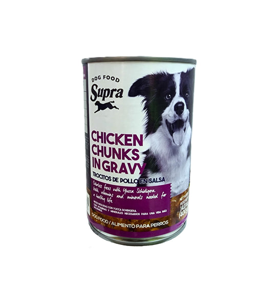 Alimento en Lata para Perro Supra Trozos de Pollo 14 Oz