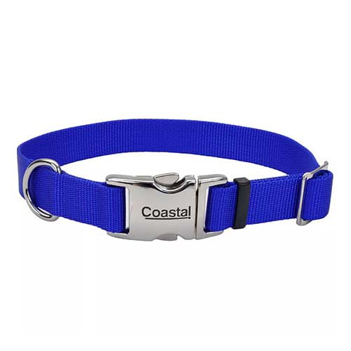 Collar Azul con Ajuste de Metal