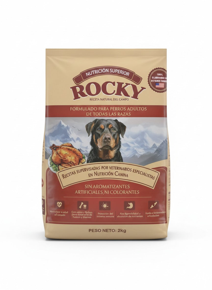 Alimento Rocky Adulto Pollo 2Kg