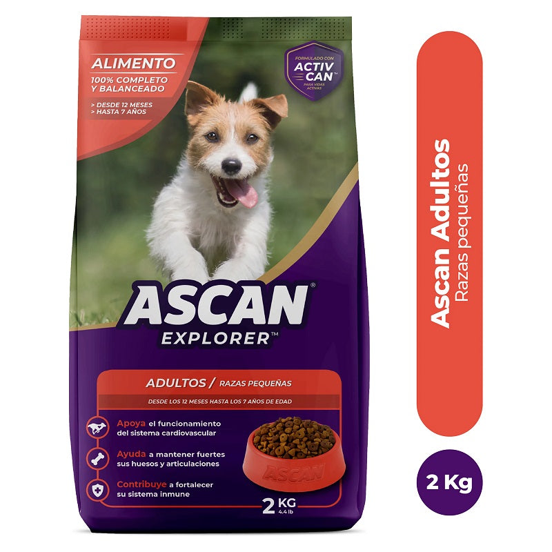 Alimento Para Perros Ascan Adultos Raza Pequeña 2 Kg