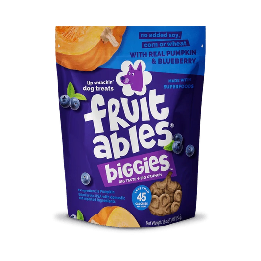 Snack de frutas calabaza y moras para perros 16Oz