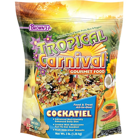 Snack Browns Tropical Carnival Frutas y Nueces para Cacatillo