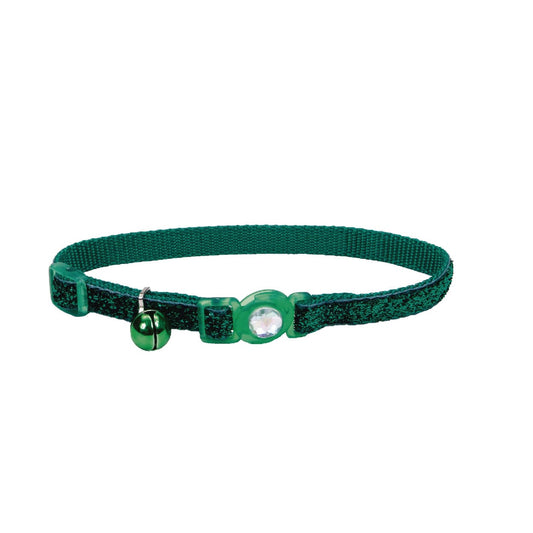 Collar Verde con Brillo para Gato