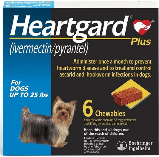 Heartgard Plus 68 Mg Azul Caja de 6 Tabletas