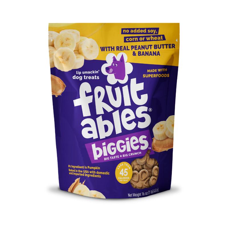 Snack de frutas para perros maní y banana 16Oz