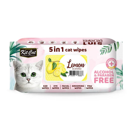 Kit Cat Toallitas Humedas Limon Para Gatos