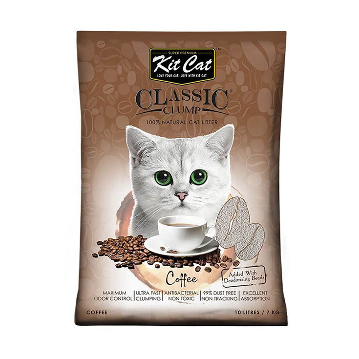 Arena para Gato KitCat Classic Clump Café 10 L