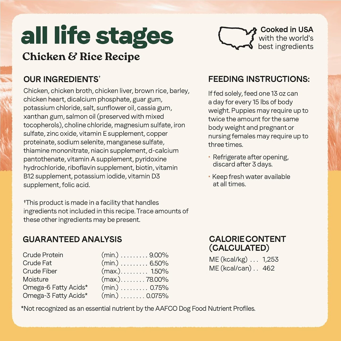 Alimento en Lata Canidae para Perros de Pollo y Arroz 13Oz