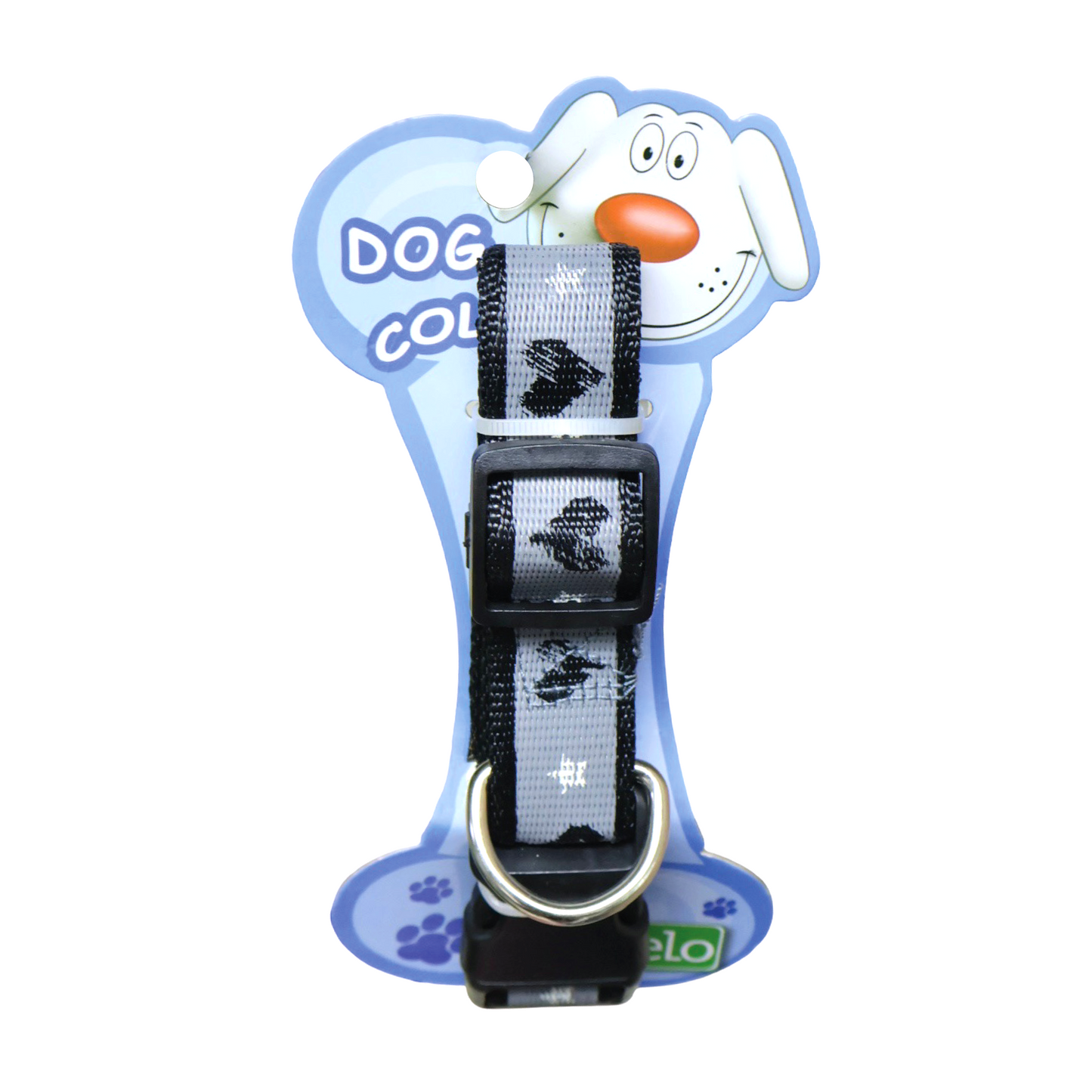 Collar Gris Corazon Negro 25Mmx48/70Cm