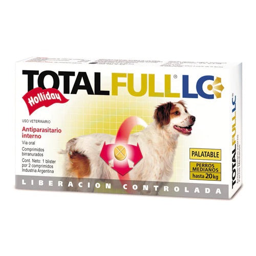 Desparasitante Interno Para Perros de Razas Medianas Total Full 2 Tabletas