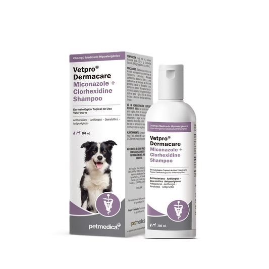 Shampoo Vetpro Dermatológico Miconazol+Clorhexidina 200ML