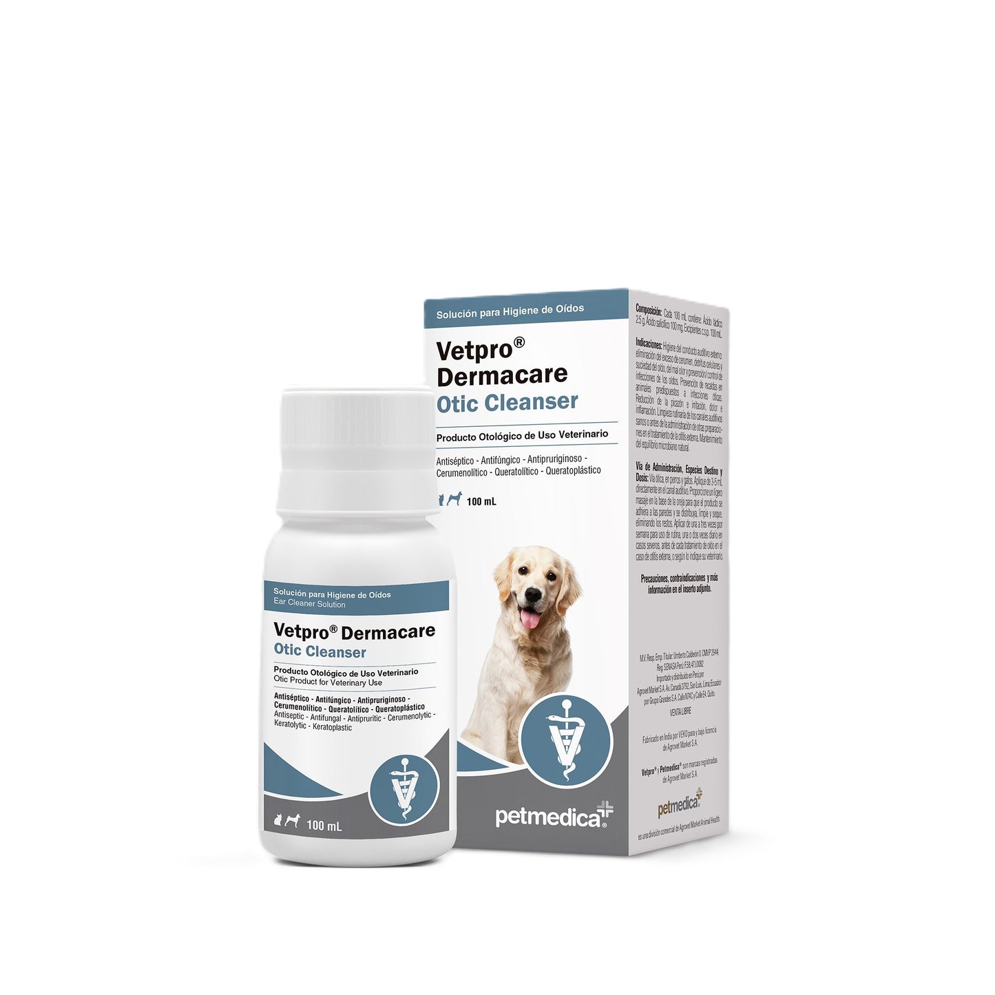 Limpiador De Oidos Para Perro Y Gatos Vetpro 100 ML