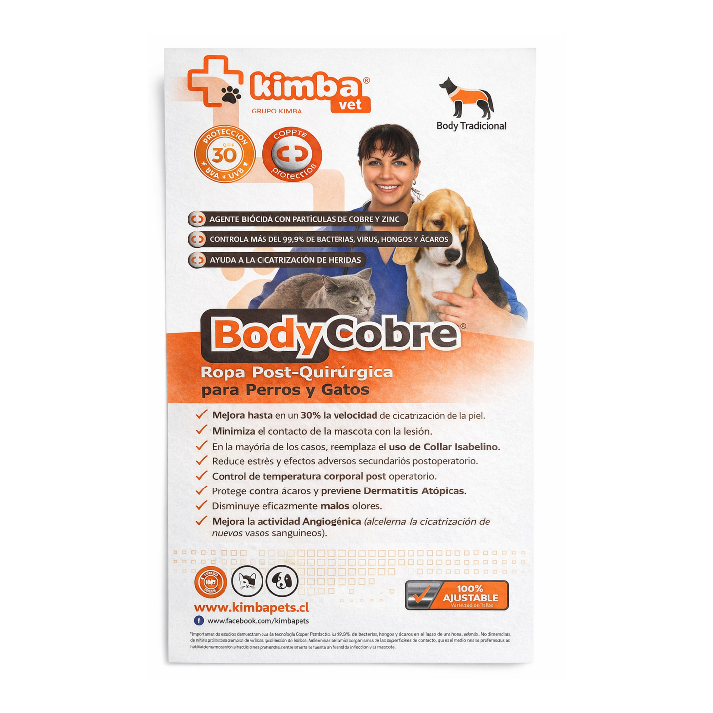 Faja Postoperatoria Body Cobre Tradicional / Talla 1 (Xs)